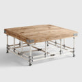 Coffee Table Reclaimed Wood 90x90x40 cm – Industrial Design