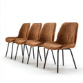 Dining Chairs Set Velvet Upholstery 45x55x85 cm - Brown - Contemporary Design