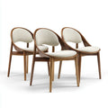 Dining Chairs 50x55x80 cm - Wood Frame - Beige - Modern Style